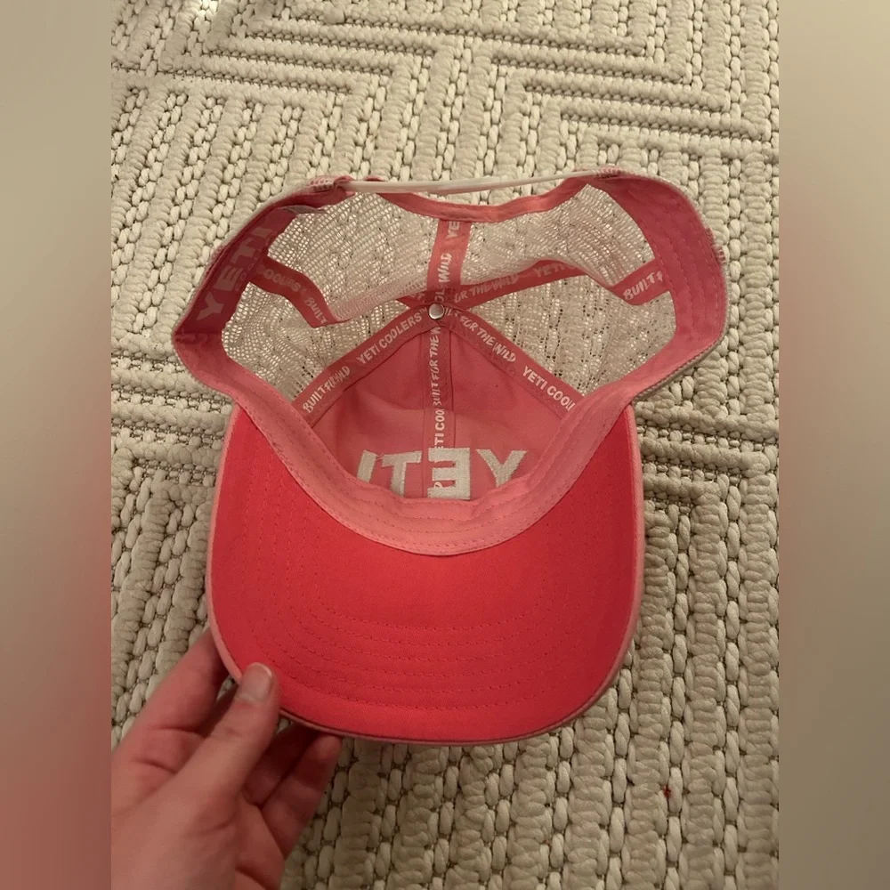 Yeti Cooler Women’s Sporty Pink and White Baseball Cap Hat